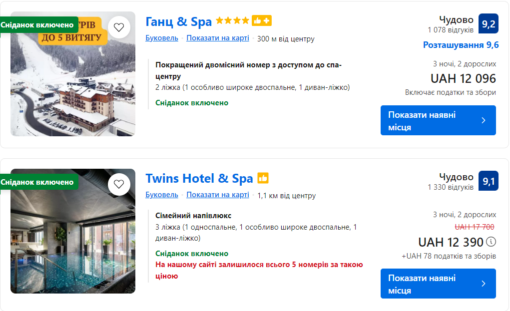 Скільки коштує відпочинок у Буковелі 2023: ціни на готелі, розваги та їжу